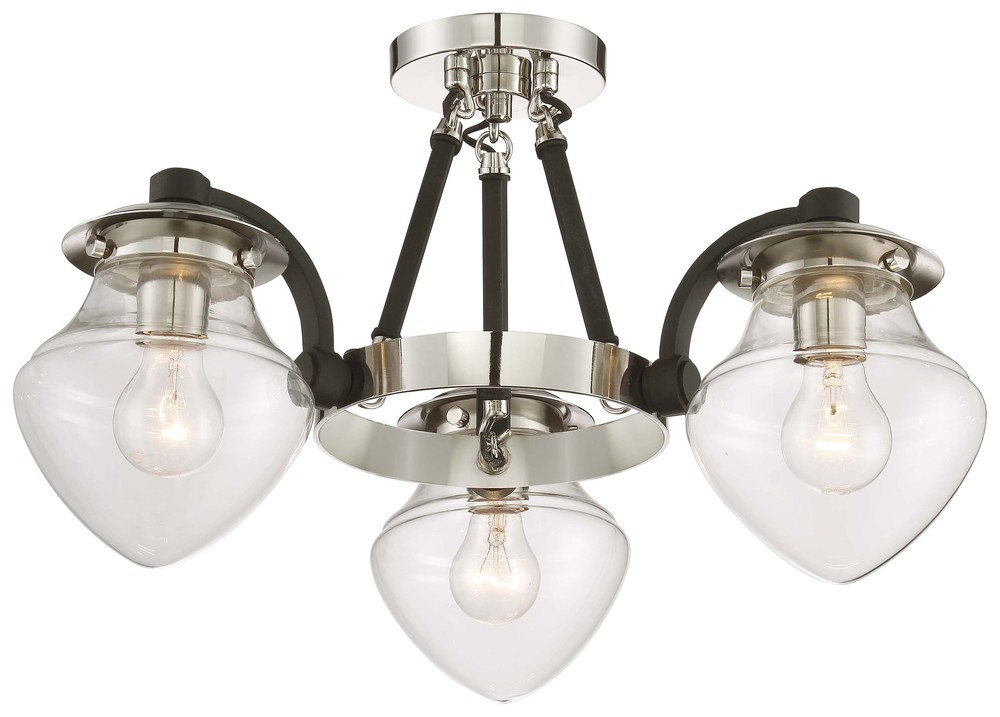 3 Light Semi Flush (Convertible)