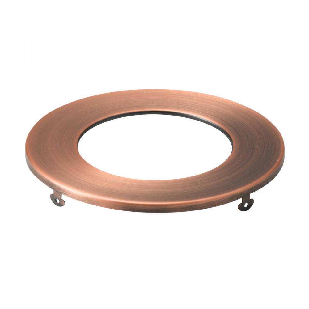 Direct-to-Ceiling Slim Decorative Trim 4 inch Round Antique Copper