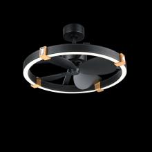  BFR45428-BK/BN - Atomic 29in LED 120V Smart Fandelier in Black and Brushed Nickel with Optic Crystal