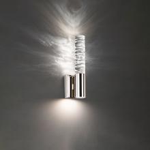  BWS14214-PN - Cru 14in LED 3000K/3500K/4000K 120V/277V Wall Sconce in Polished Nickel with Clear Optic Crystal