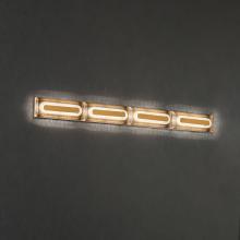  BWS17236-AB - Soiree 36in LED 3000K/3500K/4000K 120V-277V Bath Vanity & Wall Light in Aged Brass with Clear Radi