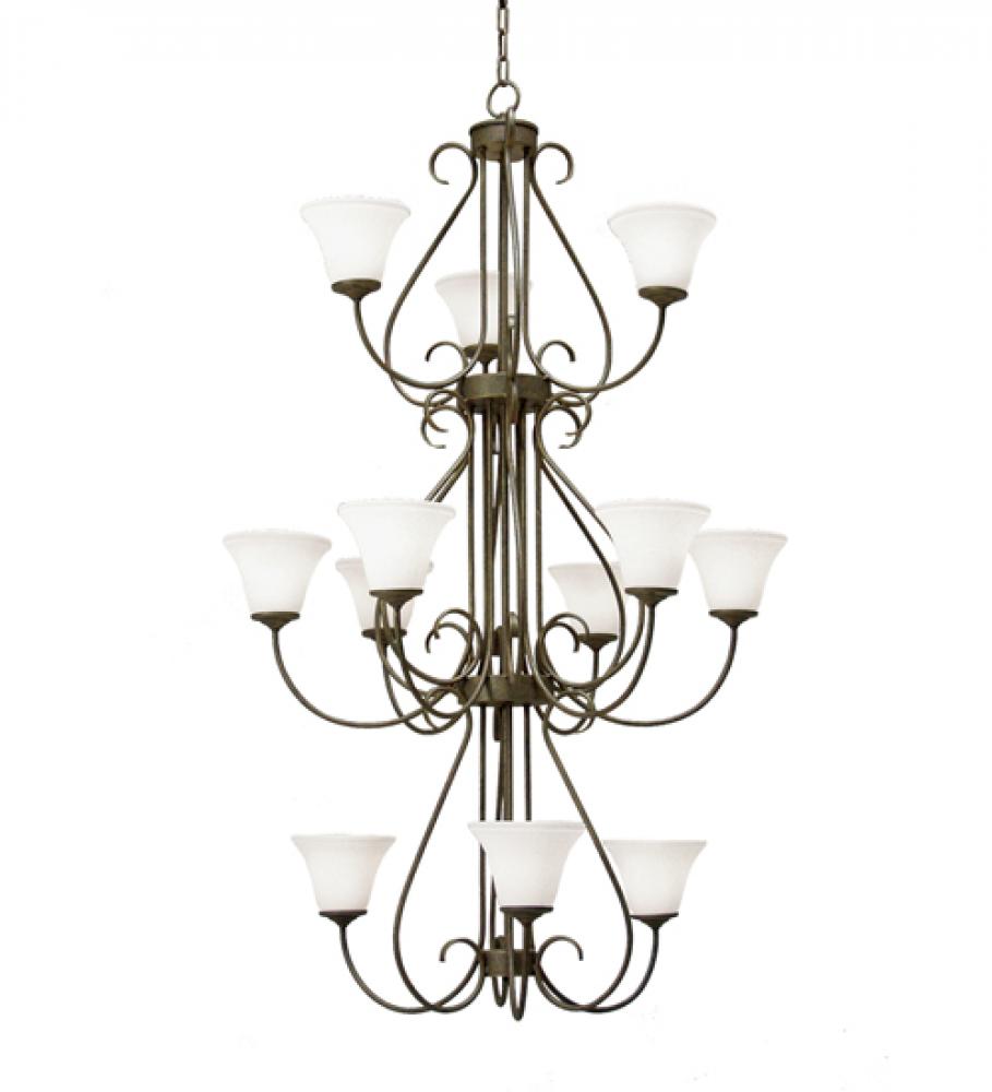 36" Wide Jaqueline 12 Light Three Tier Chandelier