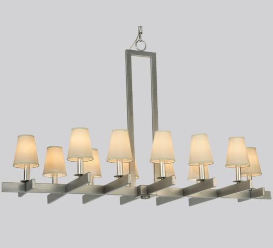 48" Long Dante 12 Light Chandelier