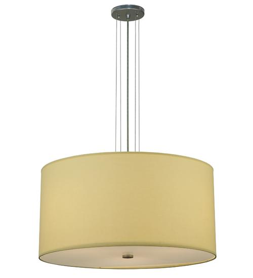 24"W Cilindro Beige Textrene Pendant