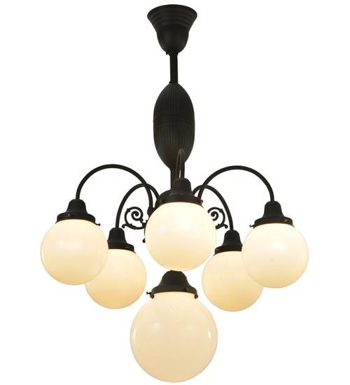 23"W Lafayette 6 LT Chandelier