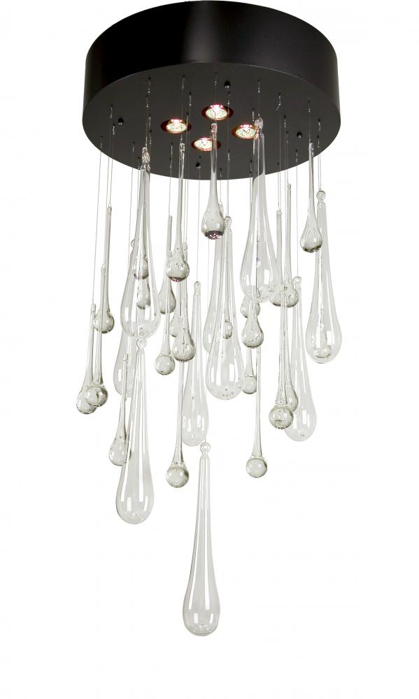 24" Wide Teardrop Crystal Chandelier