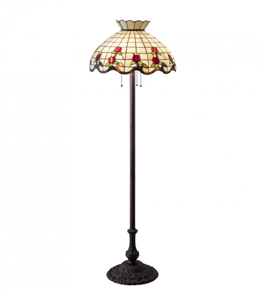 62" High Roseborder Floor Lamp