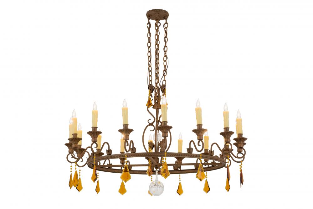 48" Wide Peak 16 Light Chandelier