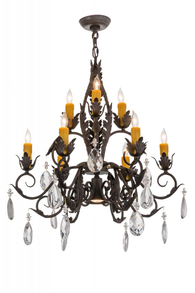 26"W New Country French 9 LT Chandelier