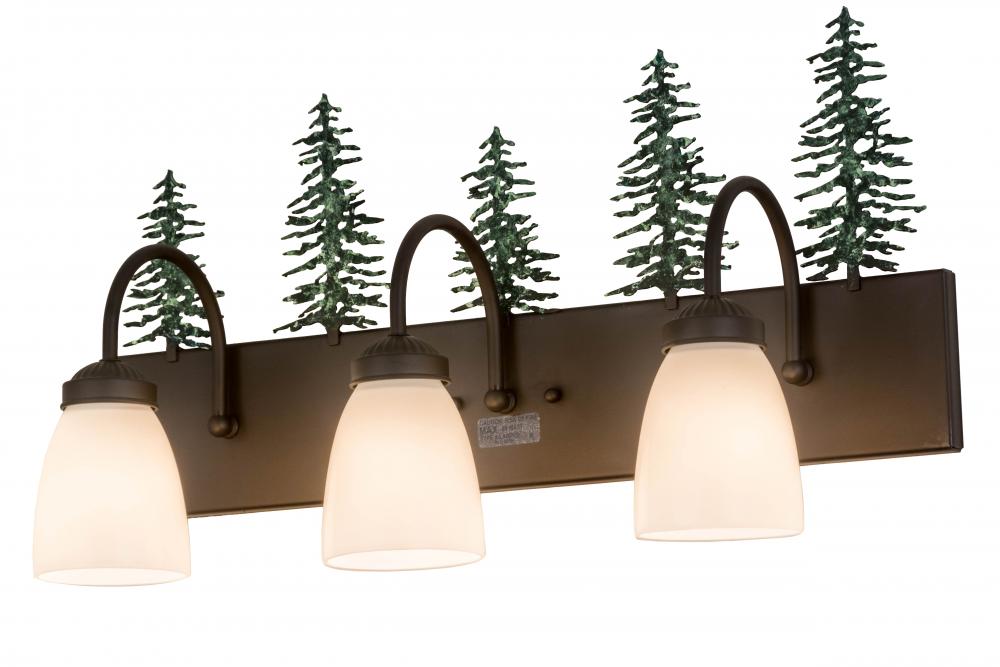 24"Wide Tall Pines 3 Light Vanity Light