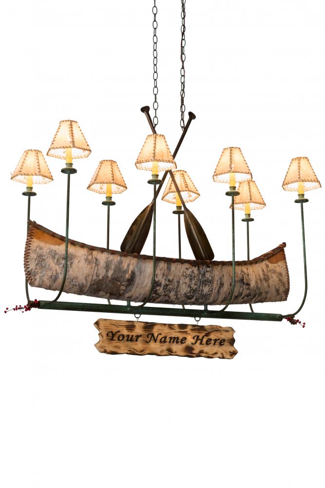 51"L Personalized Canoe 8 LT Chandelier