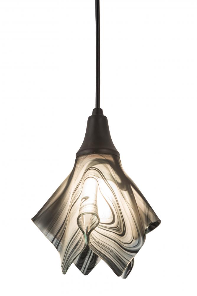 10"W Metro Fusion Noir Swirl Mini Pendant