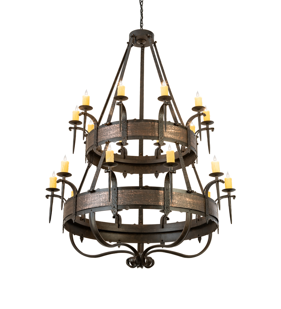 56" Wide Costello 20 Light Two Tier Chandelier