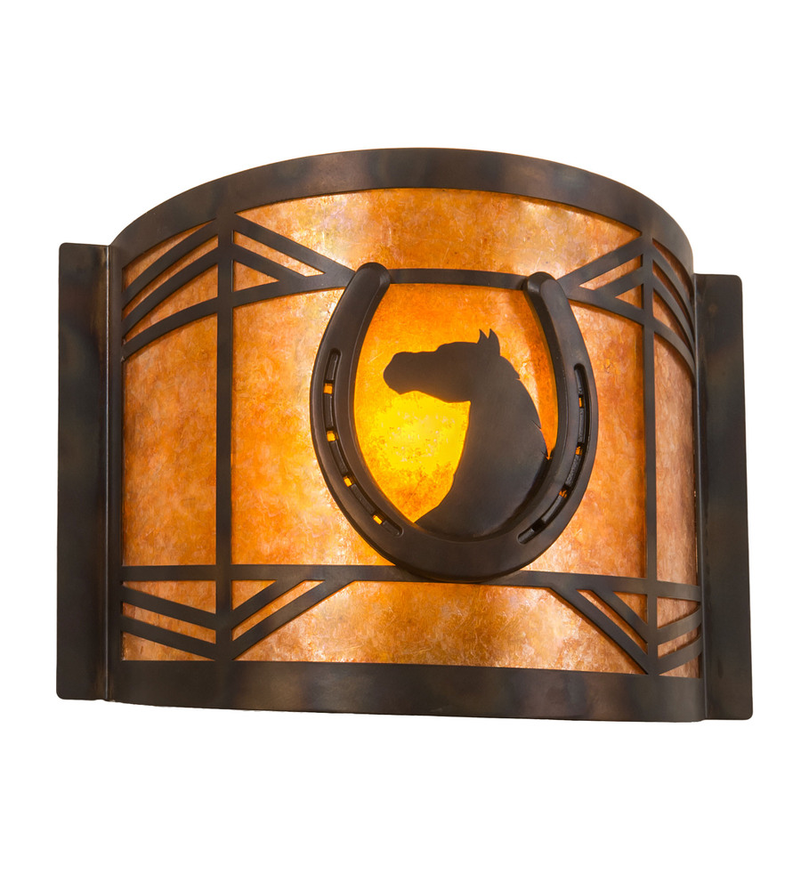 12" Wide Horseshoe Wall Sconce