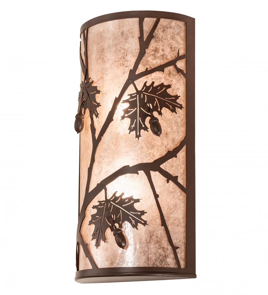 10" Wide Oak Leaf & Acorn Wall Sconce