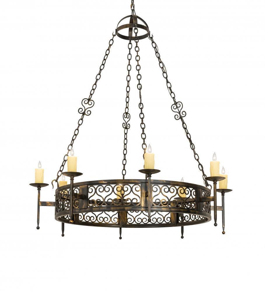 48" Wide Toscano 8 Light Chandelier