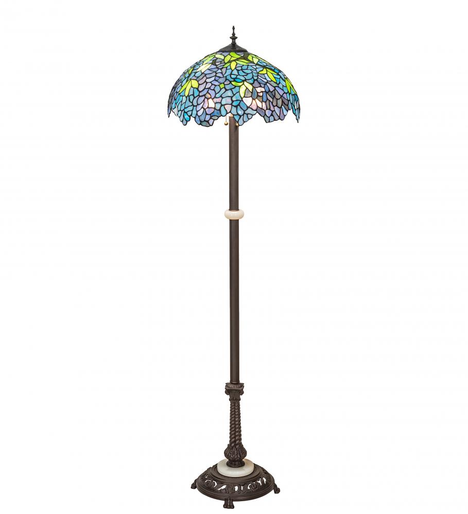 62" High Tiffany Wisteria Floor Lamp