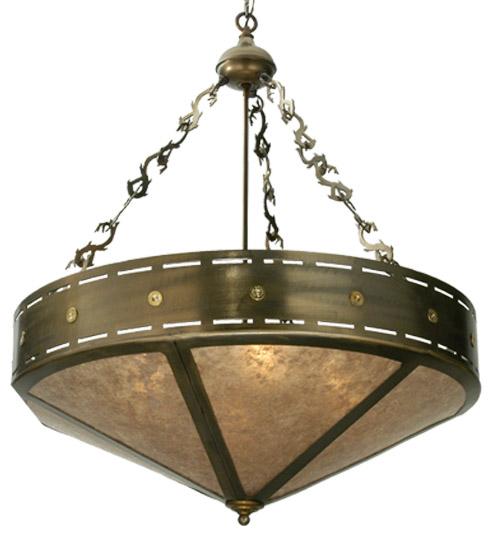 30"W Craftsman Target Inverted Pendant