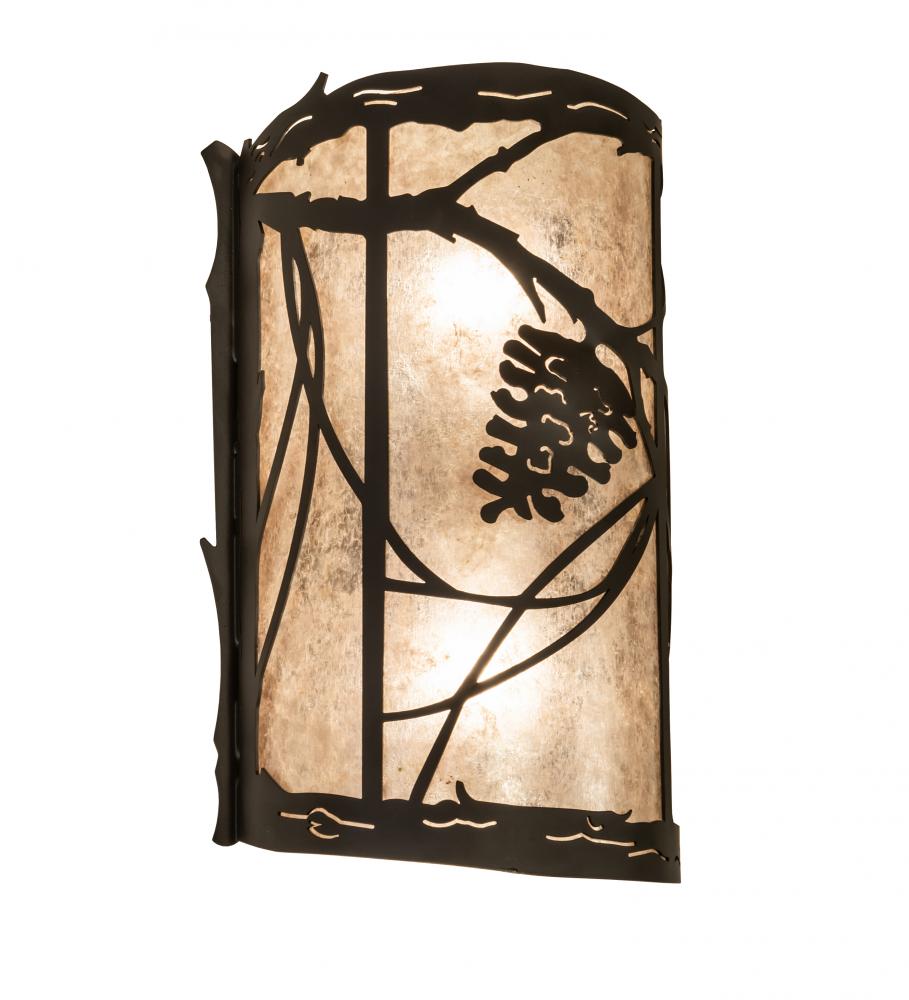 8" Wide Whispering Pines Right Wall Sconce