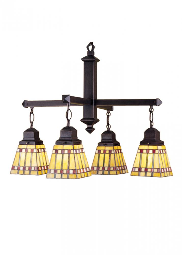 26"W Prairie Corn 4 LT Chandelier.609