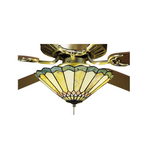 12"W Carousel Jadestone Fan Light Fixture