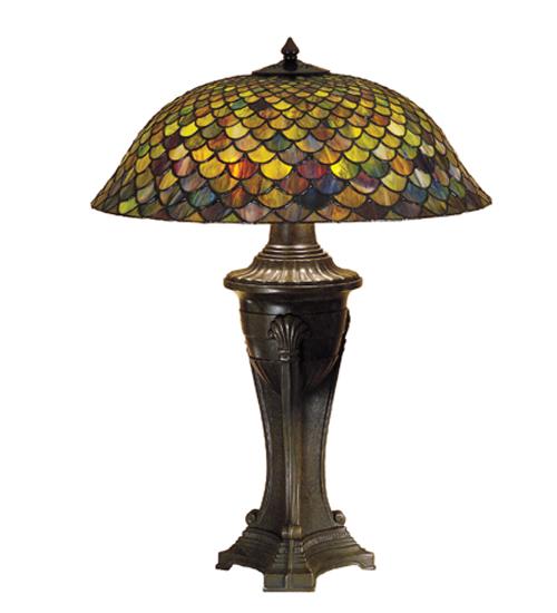 30"H Tiffany Fishscale Table Lamp