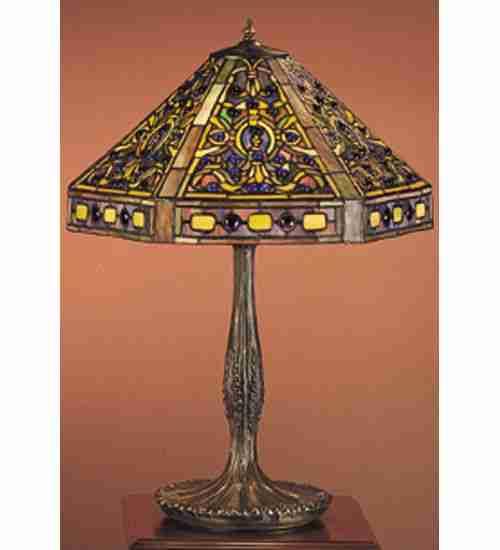 24"H Tiffany Elizabethan Table Lamp