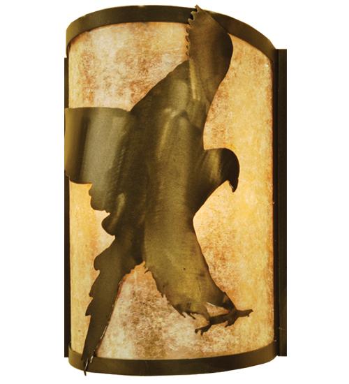 8"W Flying Hawk Right Wall Sconce