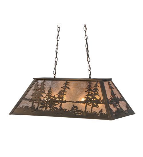 33" Long Tall Pines Oblong Pendant