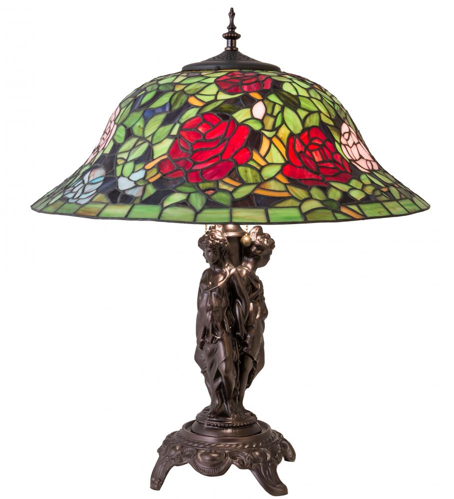 24" High Tiffany Rosebush Table Lamp