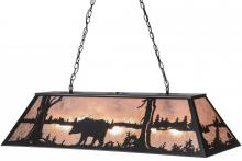 Meyda Green 110854 - 48"L Bear at Lake Oblong Pendant