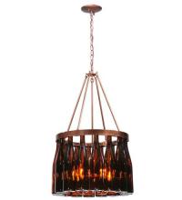 Meyda Green 114513 - 19"W Tuscan Vineyard Estate 16 Wine Bottle Chandelier