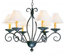  117670 - 26" Wide Sienna 6 Light Chandelier