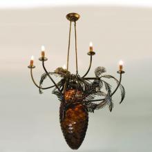  12363 - 29.5"W Pinecone 5 Arm Chandelier