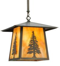  129504 - 12"Sq Stillwater Tall Pine Pendant