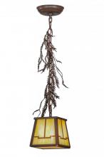  149184 - 5.5"Sq Pine Branch Valley View Mini Pendant