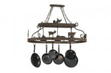 Meyda Green 150295 - 46"L Barn Animals W/Downlights Pot Rack