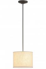 Meyda Green 156829 - 14"W Cilindro Beige Textrene Pendant