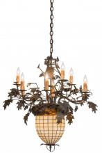 Meyda Green 158685 - 28" Wide Greenbriar Oak 9 Arm Chandelier