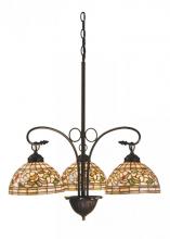 Meyda Green 16107 - 24"W Tiffany Turning Leaf 3 LT Chandelier