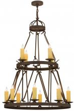  163692 - 36" Wide Lakeshore 12 Light Two Tier Chandelier