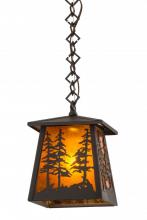 Meyda Green 177127 - 7" Square Tall Pines Pendant