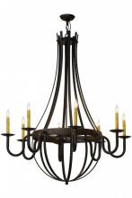  182536 - 42"W Barrel Stave Metallo 8 LT Chandelier