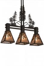 Meyda Green 186436 - 30" Long Winter Pine Tall Pines 3 Light Island Pendant