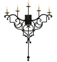  198848 - 36" Wide Fleur De Lys 5 LT Wall Sconce