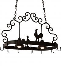 Meyda Green 199553 - 32" Long Poulet 2 Light Pot Rack