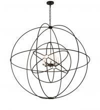  202102 - 60" Wide Atom Enerjisi 8 Light Chandelier