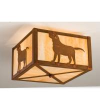  20763 - 17"Sq Labrador Retriever Flushmount