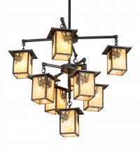 Meyda Green 220873 - 34" Wide Seneca Winter Pine 9 Light Chandelier