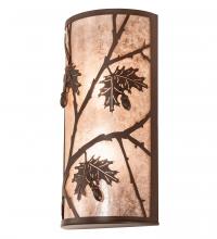 Meyda Green 221124 - 10" Wide Oak Leaf & Acorn Wall Sconce